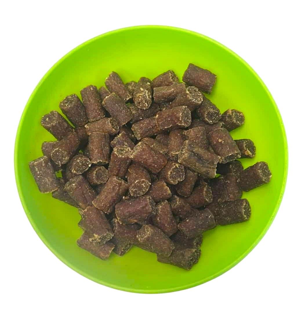 Chewy Beef and Sweet Potato training treats, Size: 100gm