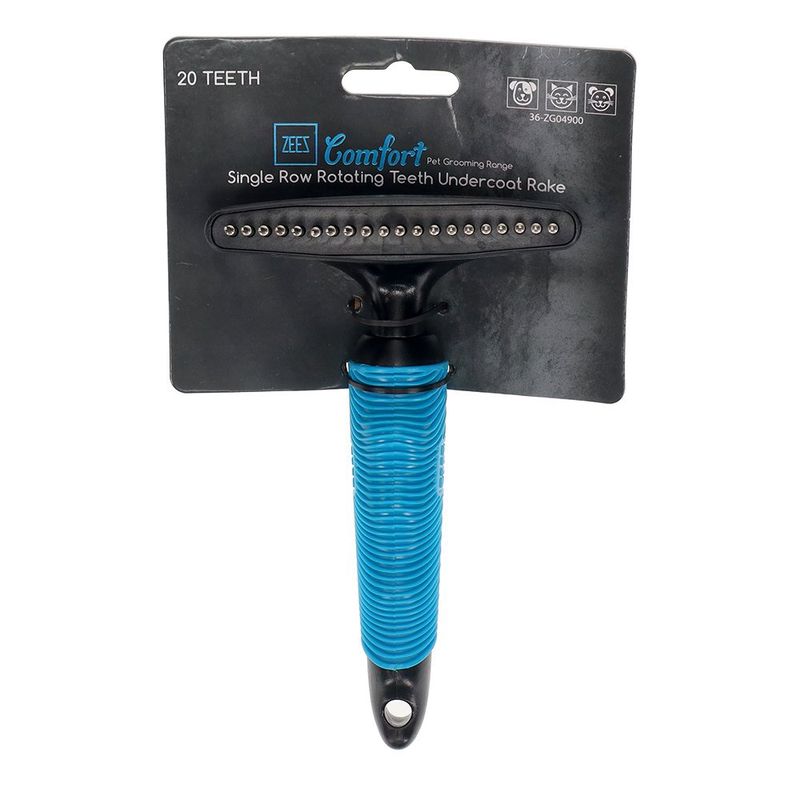 Comfort Single Row Rotating Teeth Undercoat Rake