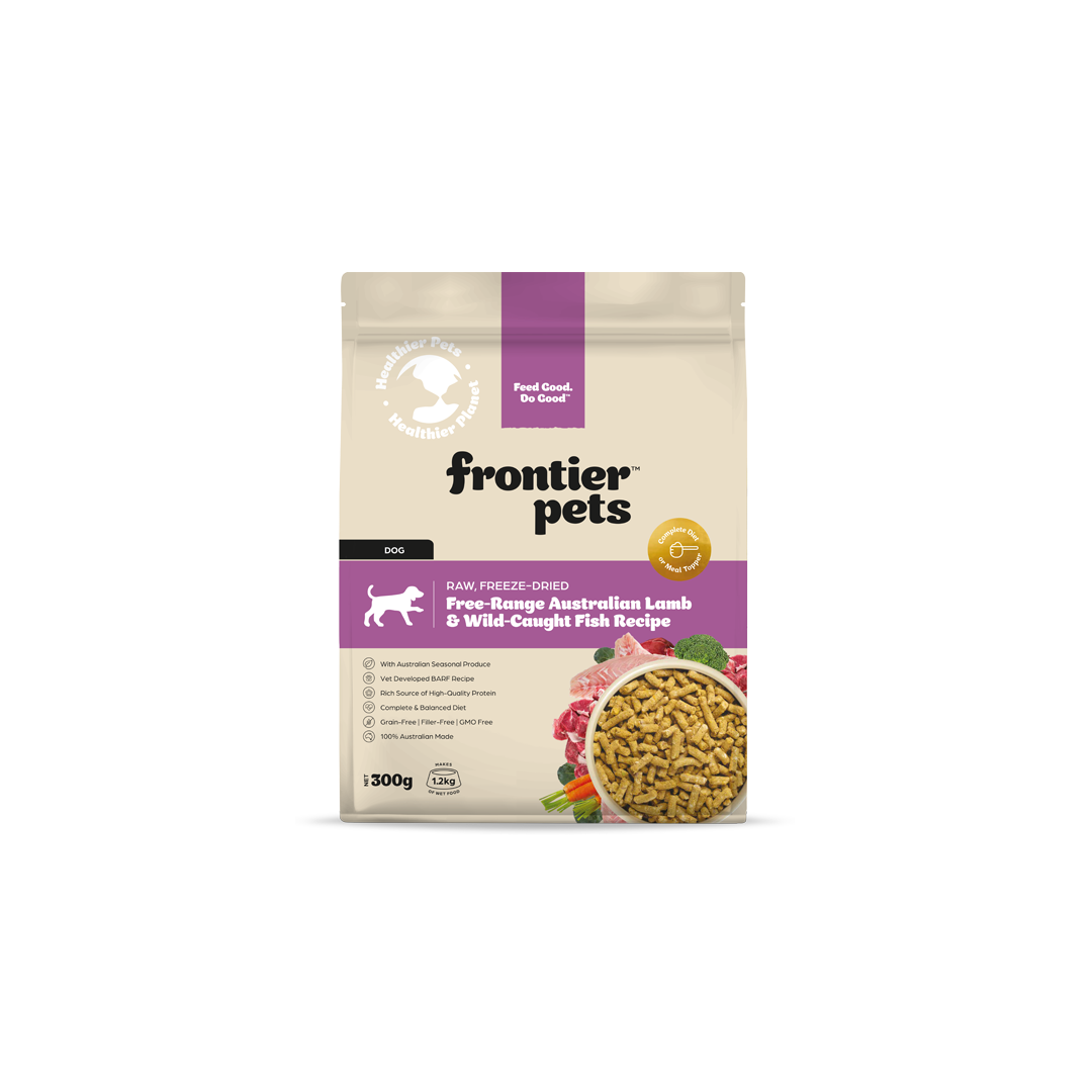 Frontier Pets Free-Range Adult Dog Lamb &amp; Wild Caught Salmon, Size: 300gm
