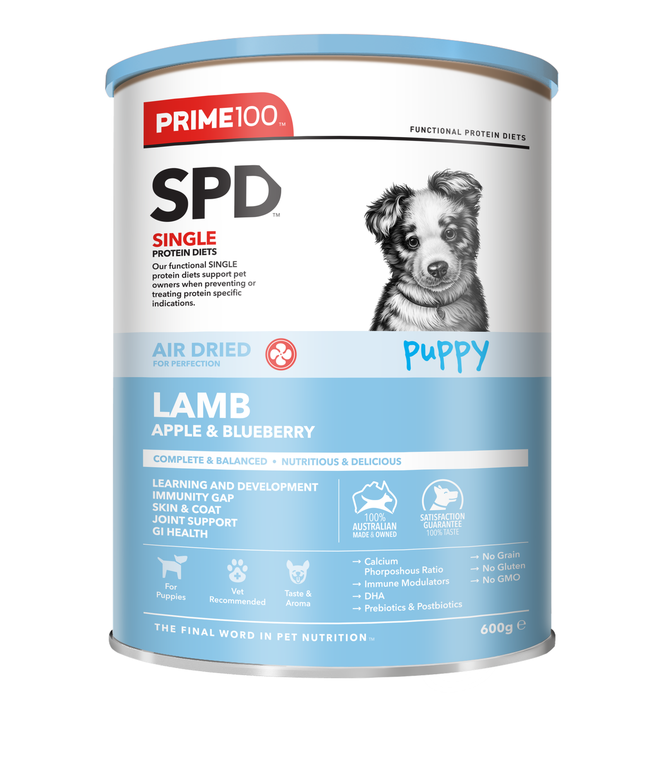 Prime 100 SPD Air Dried Puppy, Size: 600g