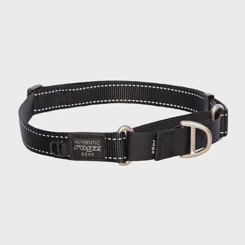 Rogz Control Collar Web, Colour: Black, Size: Large