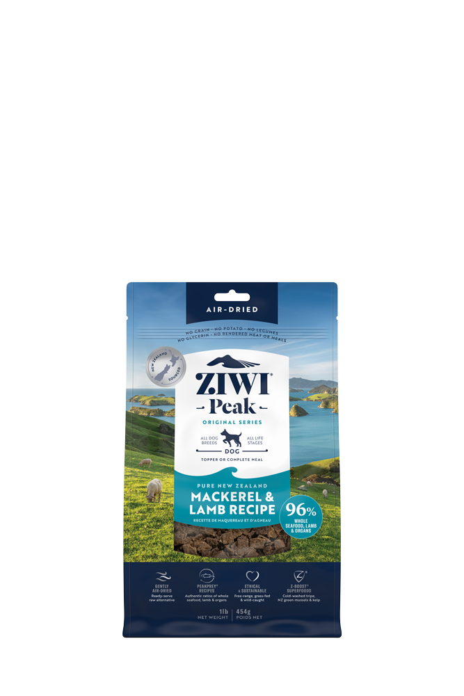 Ziwipeak Dog Air-Dried Mackerel &amp; Lamb, Size: 454g