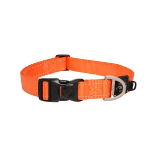 Rogz Classic Collar, Colour: Orange, Size: Large