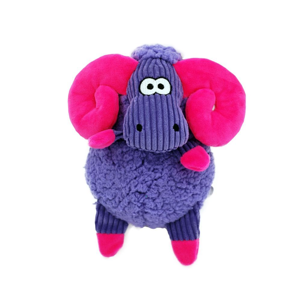 KONG Sherps Floofs Plush Squeaker Dog Toy, Animal: Big Horn