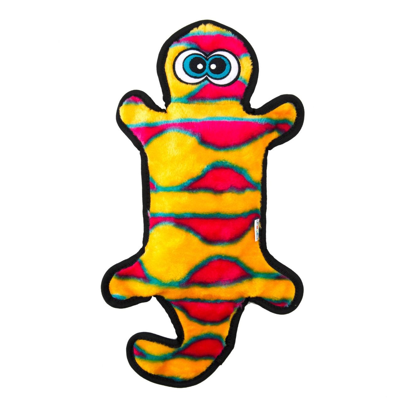 Outward Hound Invincibles Gecko Orange/Pink Squeaker, Product: 4 Squeaker