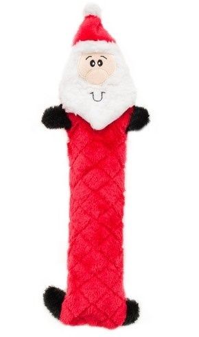 Zippy Paws Jigglerz Shakeable Crinkly Low-Stuffing Dog Toy, Animal: Santa