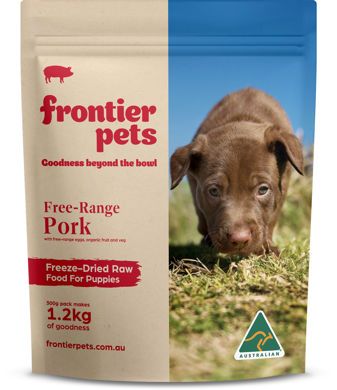 Frontier Pets Puppy  Free Range Pork, Size: 300gm