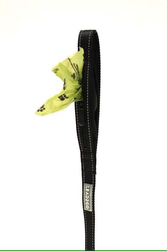Lead 2 Go Padded Dog Lead, Colour: Black, Size: 100cm