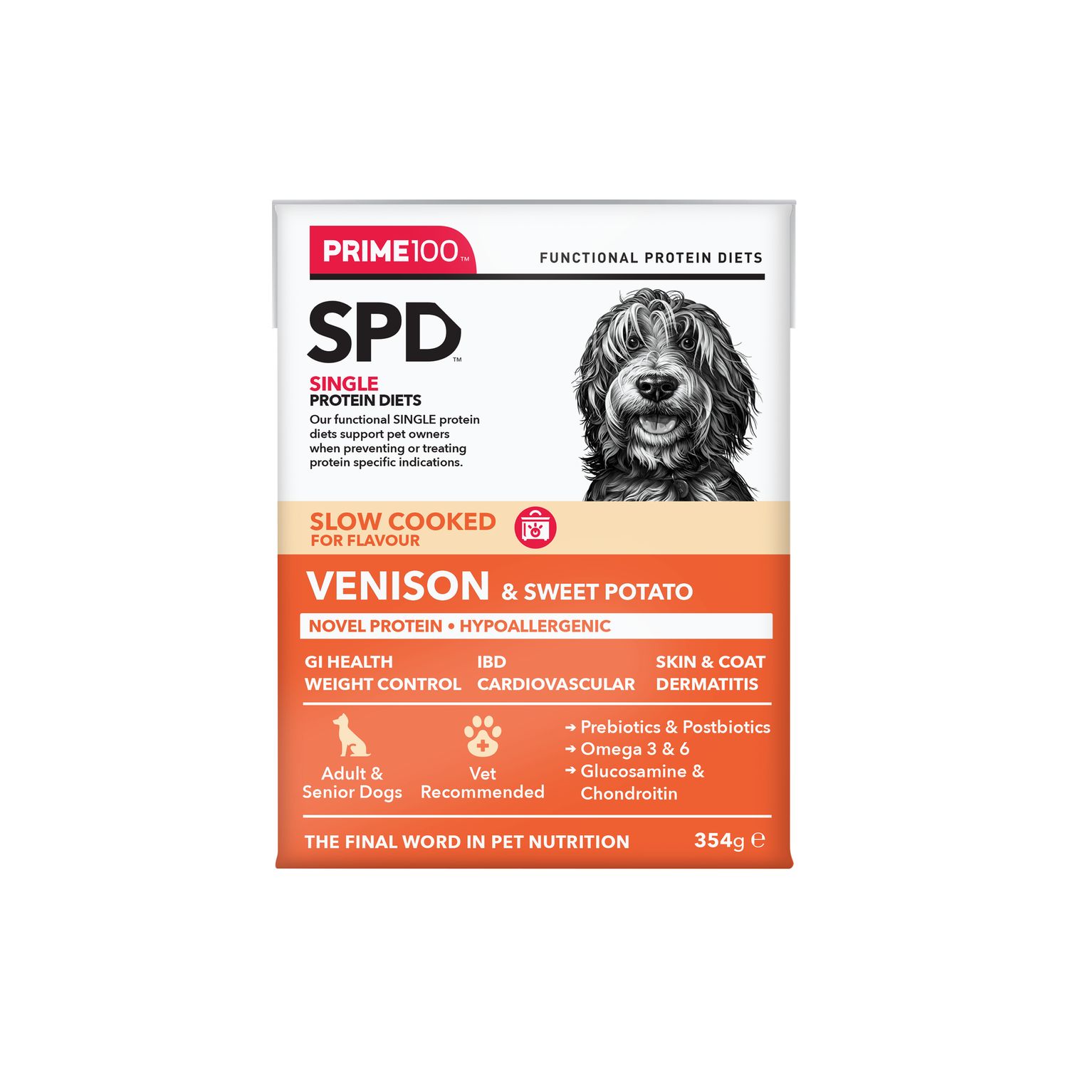 SPD Slow Cooked Venison &amp; Sweet Potato 354gm