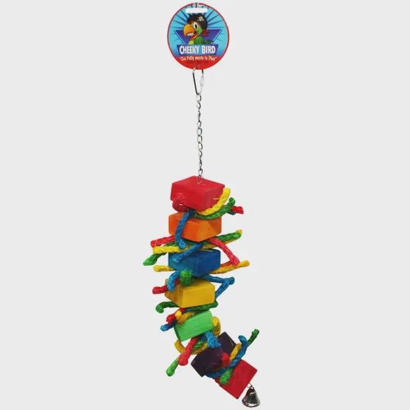 Cheeky Bird  Block &amp; Rope with Bell