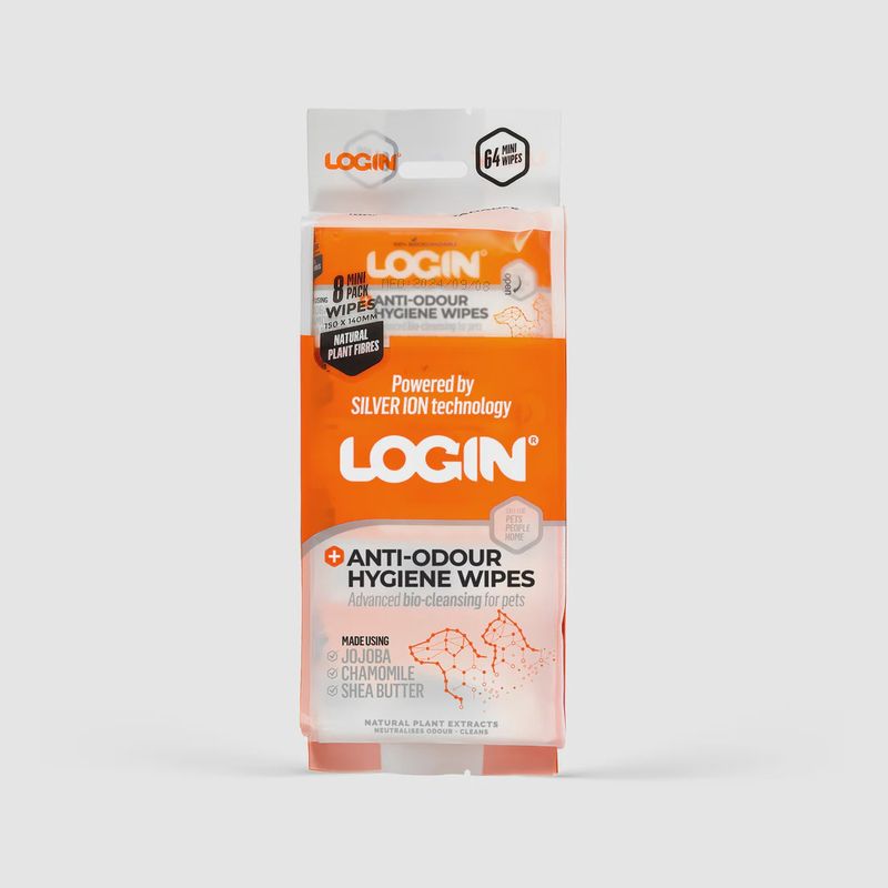 LOGIN Anti-Odour Hygiene Wipes 64pc / 8x8pc