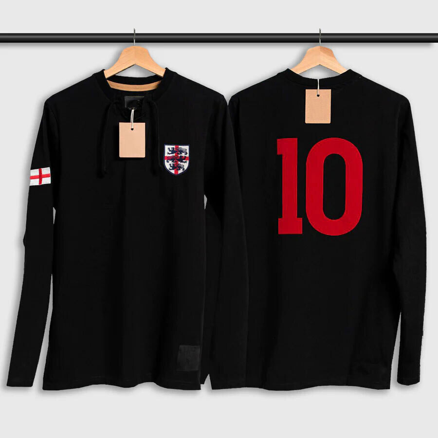 Retro Black England Lions' Cross Full Sleeves