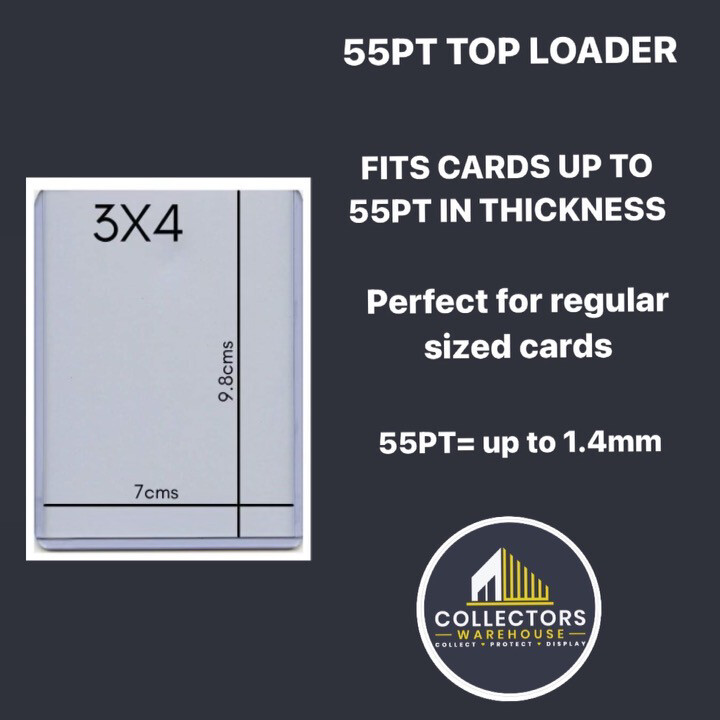 55 pt Trading Card Toploaders (50 Pack)