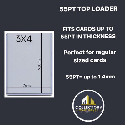 55 pt Trading Card Toploaders (50 Pack)