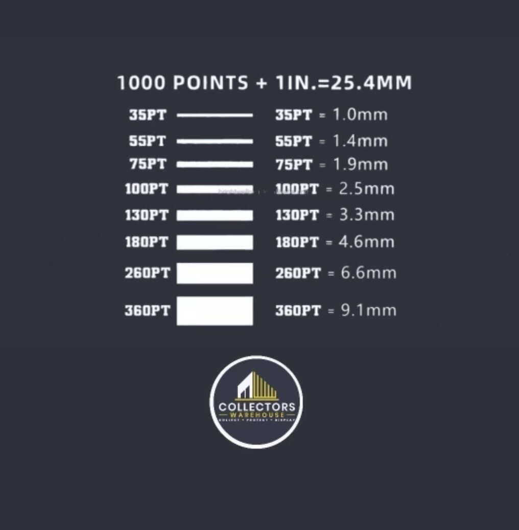 55 pt Trading Card Toploaders (50 Pack)