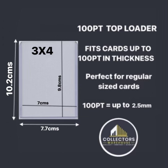 100pt Trading Card Toploaders (50 Pack)