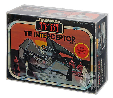 Vintage Star Wars ROTJ Tie Interceptor Acrylic Display Case