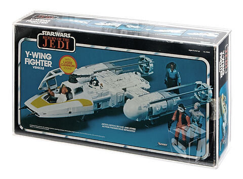 ROTJ Y-Wing Fighter Kenner/Palitoy (Bi-logo) Acrylic Display Case