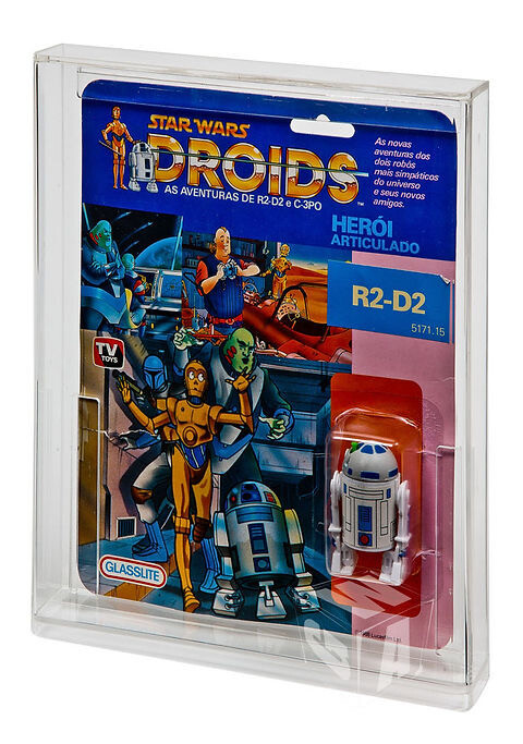 Star Wars Droids Glasslite (Brazil) Carded Action Figure Acrylic Display Case