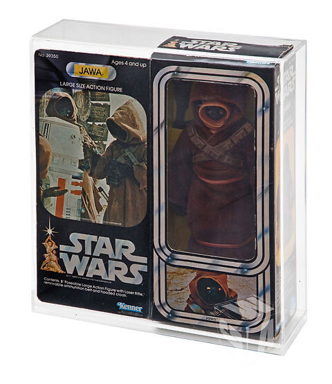 Vintage Star Wars Jawa LSAF / 12&quot; MIB Large Action Figure Display Case
