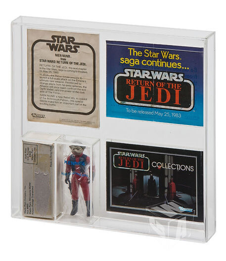 Admiral Ackbar &amp; Nien Nunb Star Wars Vintage Mailer Acrylic Display Case