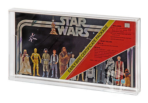 Vintage Star Wars Early Bird Certificate Acrylic Display Case