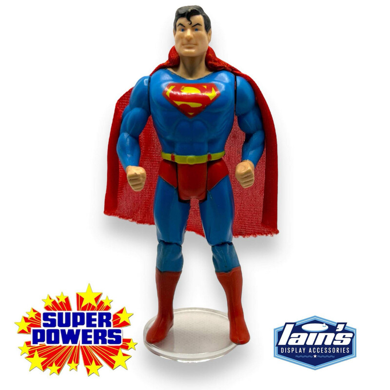 Kenner Super Powers Vintage Action Figure Stands - 1.5” CLEAR (20 Pack)