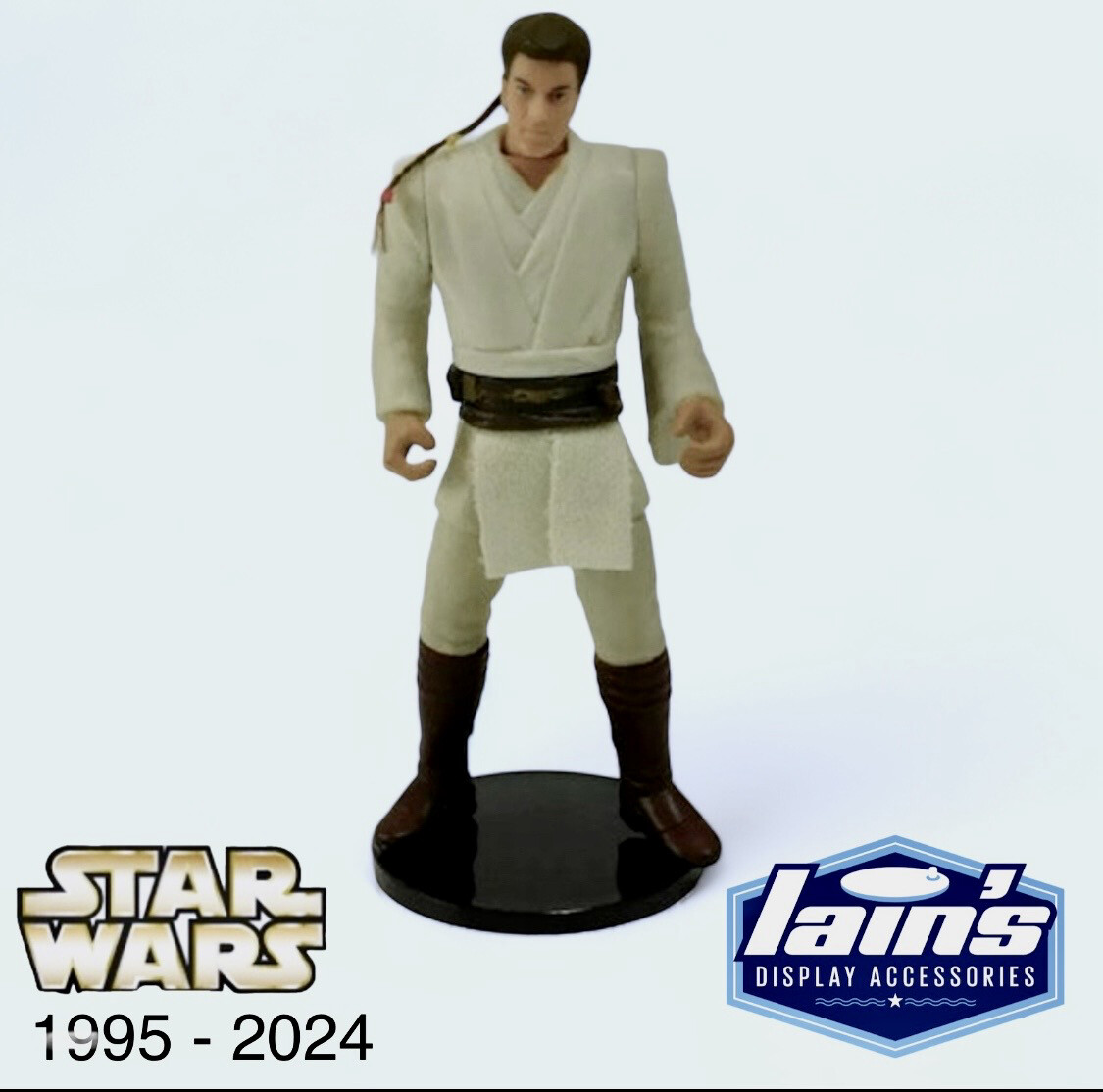 Modern Star Wars Wide Action Figure Stands (1995 To Now, 3.75” Scale ) - BLACK - (20 Pack)
