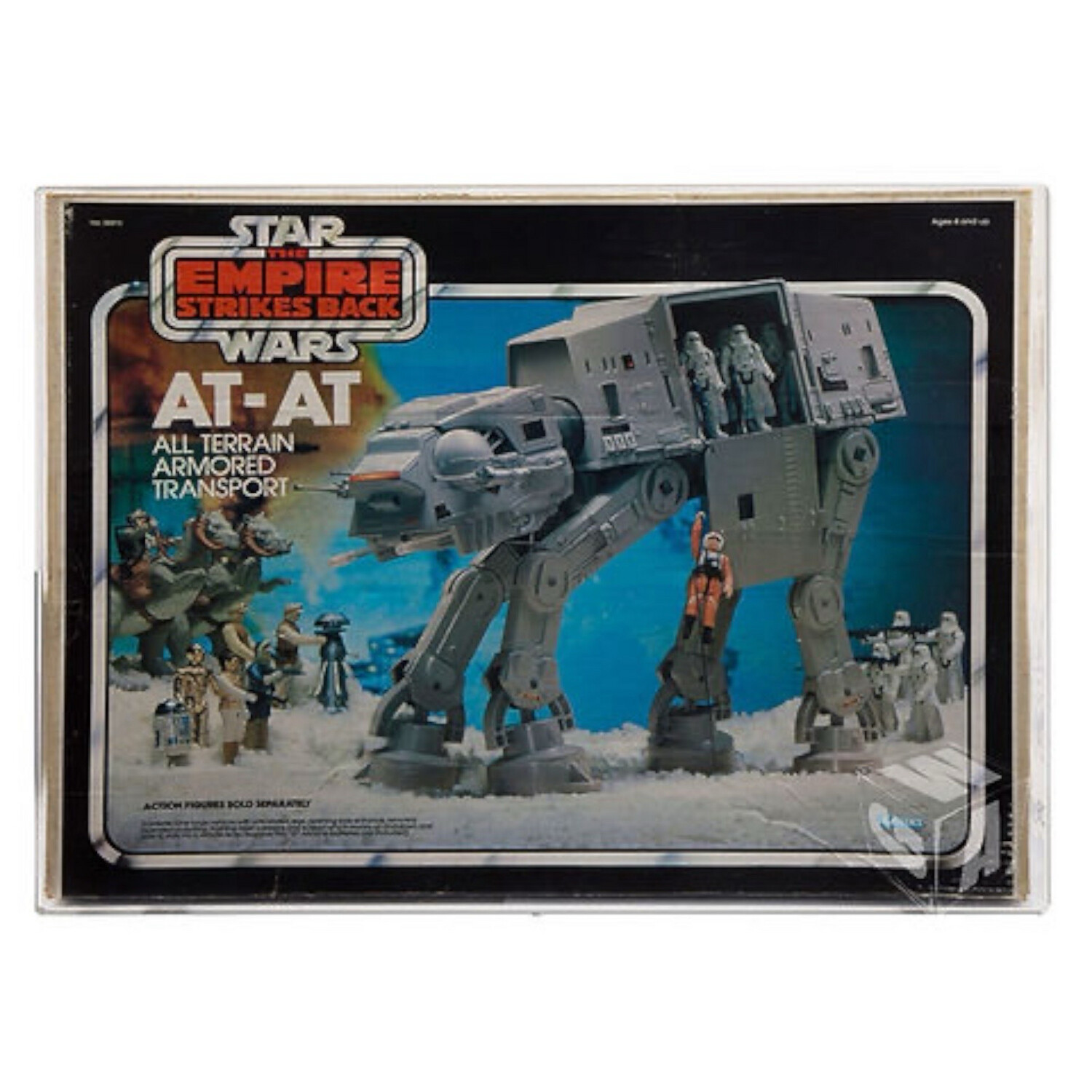 Vintage Star Wars AT-AT Acrylic Display Case (KENNER ESB - 1st Issue No Offer Box)