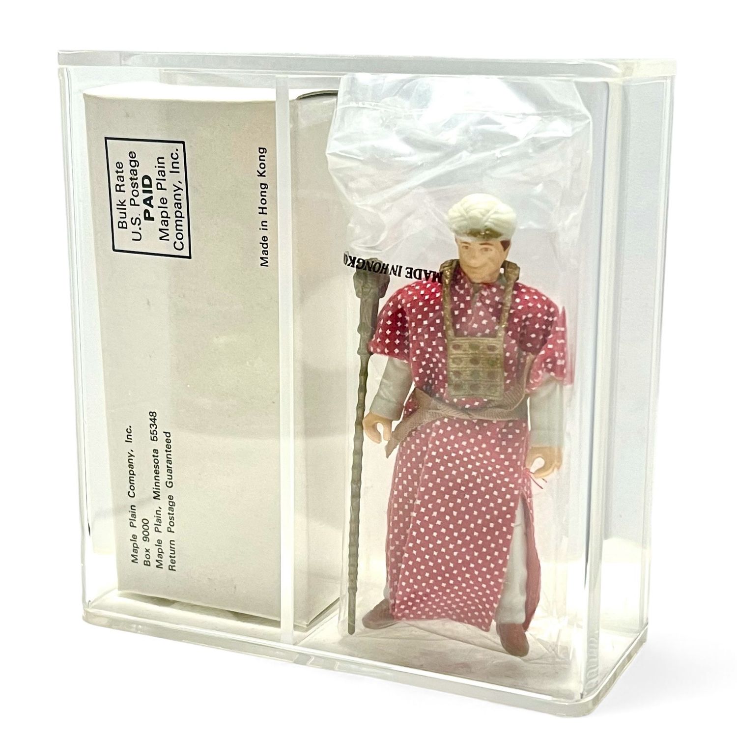 Indiana Jones Belloq Action Figure &amp; Mailer Box Acrylic Display Case