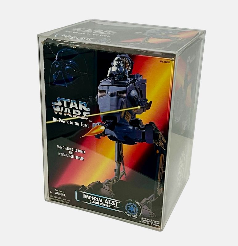 1995 Imperial AT-ST Scout Walker Star Wars Acrylic Display Case - Kenner Power Of The Force