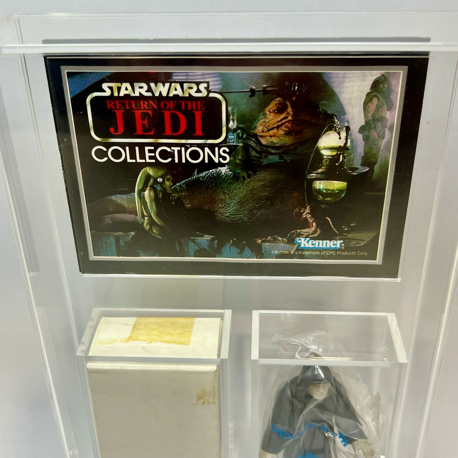 Vintage Star Wars The Emperor Mail Away Baggie, Box &amp; Catalog With New AMC-007 Acrylic Display Case