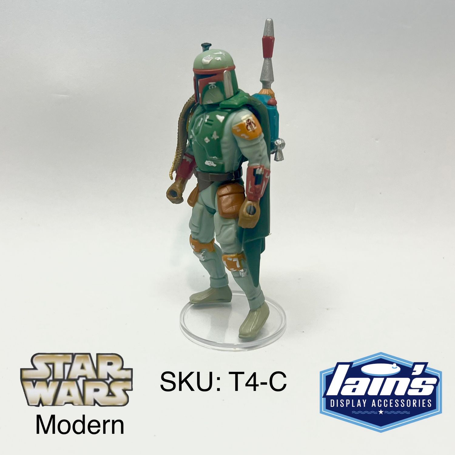 1.5” Modern Star Wars 3.75 Inch Action Figure Stands (1995 Onwards) - CLEAR (20 Pack)