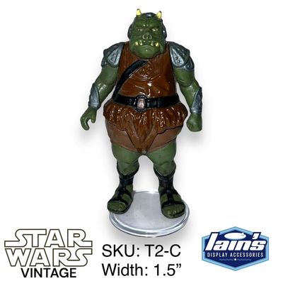 Vintage Star Wars Action Figure Stands - 1.5” CLEAR (20 Pack)