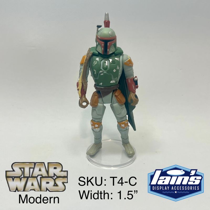 1.5” Modern Star Wars 3.75 Inch Action Figure Stands (1995 Onwards) - CLEAR (20 Pack)