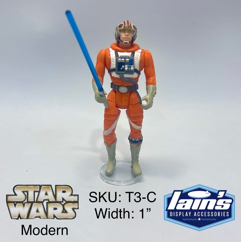 1” Modern Star Wars (1995 Onwards) 3.75 Inch Action Figure Stands - CLEAR (20 Pack)
