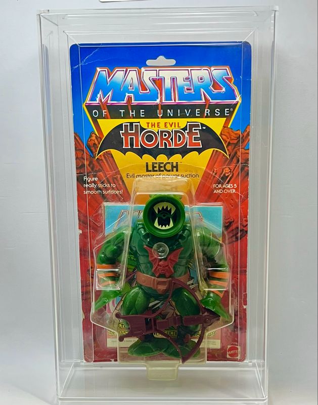 Vintage Masters Of The Universe Leech MOC With Acrylic Display Case
