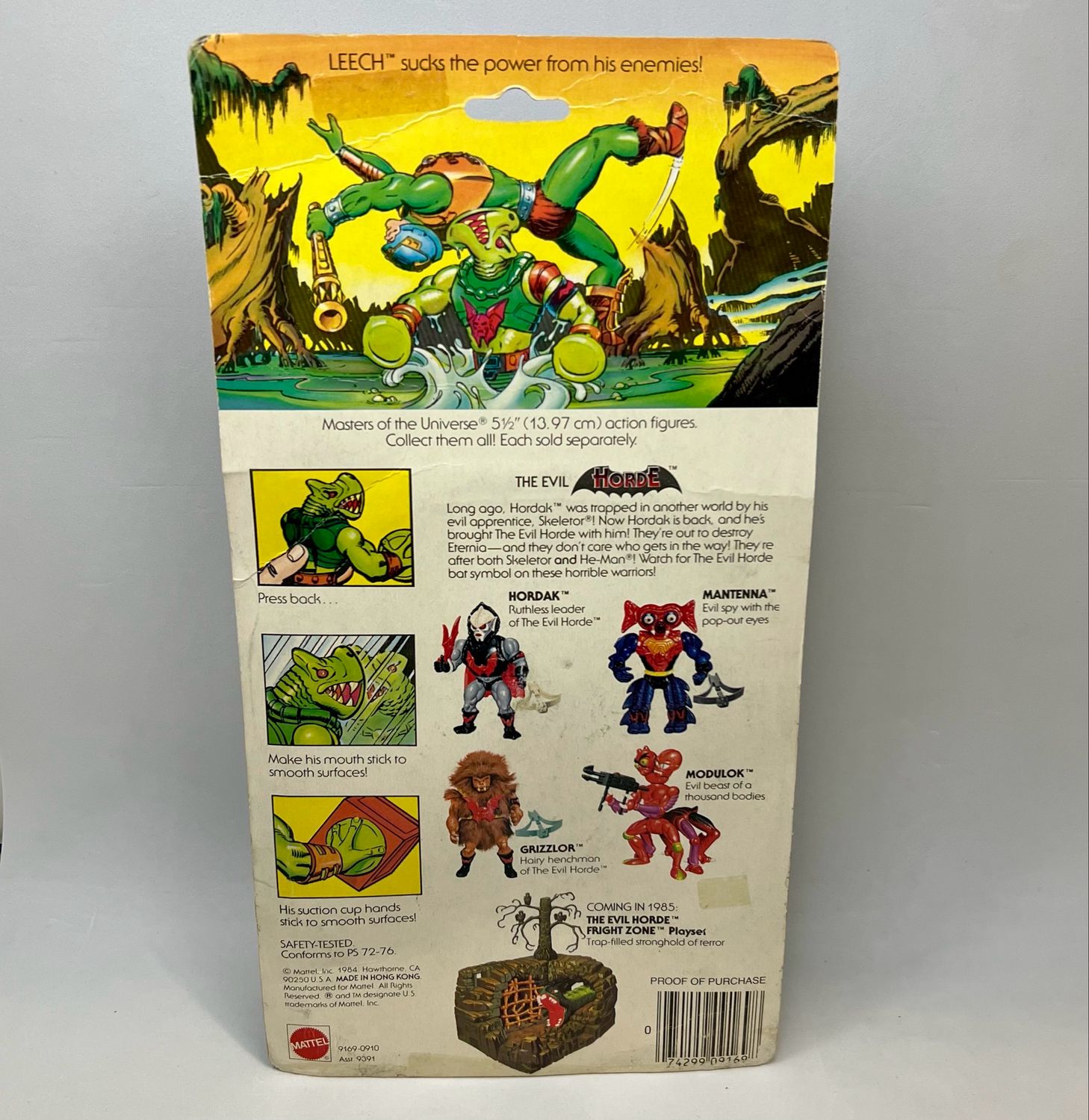 Vintage Masters Of The Universe Leech MOC With Acrylic Display Case