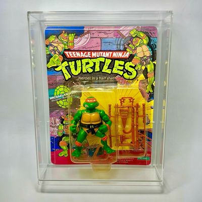 Michaelangelo Vintage Teenage Mutant Ninja Turtles TMNT + Acrylic Display Case