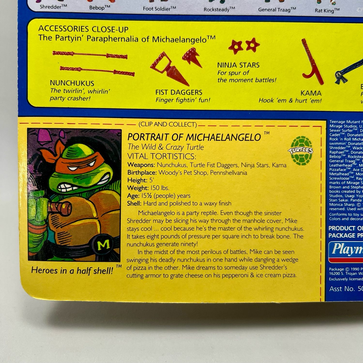 Michaelangelo Vintage Teenage Mutant Ninja Turtles TMNT + Acrylic Display Case