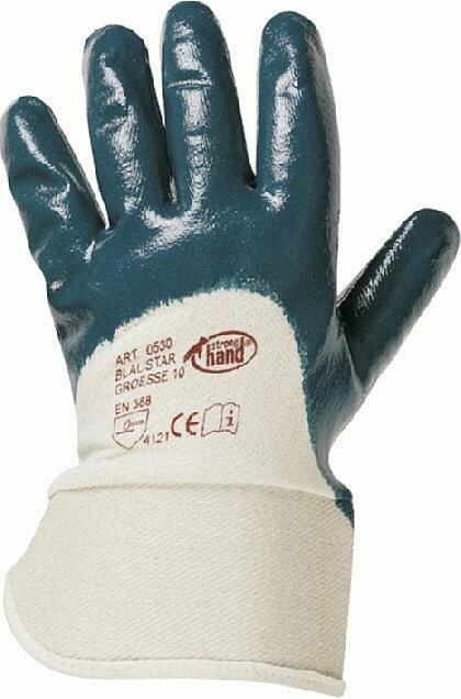 Opal halb Beschichtet mit Stulpe Nitrilhandschuh
