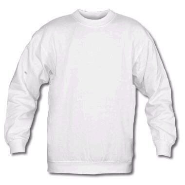 Sweatshirt weiss m. Strickbund Fruit of the Loom