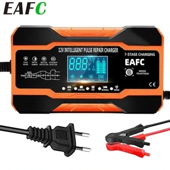 Autobatterie-Ladegerät 6a 12v Auto und Motorrad Batterie Ladegerät Blei-Säure-Batterie smart Reparatur LCD-Display