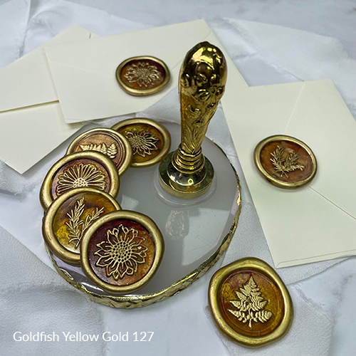 Envelope Seals - Self-Adhesive - Translucent Goldfish Yellow 127 - 10 Pk
