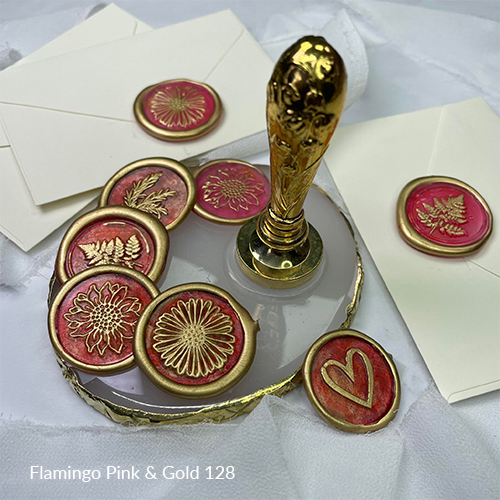 Envelope Seals - Self-Adhesive - Translucent Flamingo Pink 128 - 10 Pk