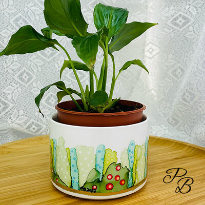 Hand-Painted Plant Holder - Whimsical Garden Ramekin 2