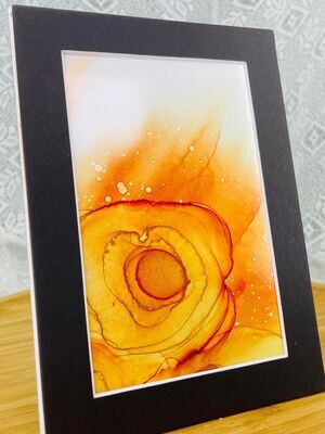 Terracotta Rose Alcohol Ink 5x7 #28