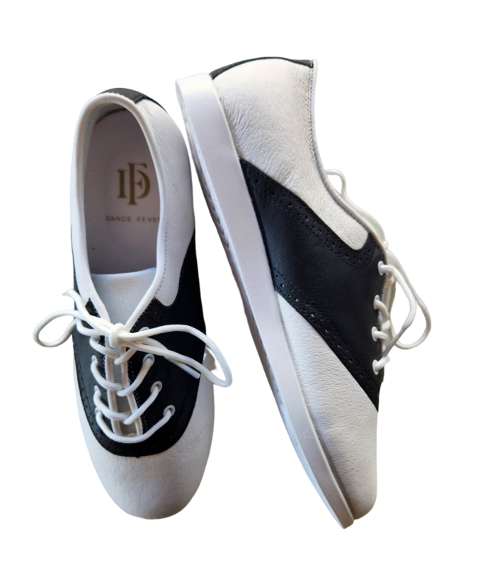 7818-1 Men's Saddle Lace-Up - Black/White