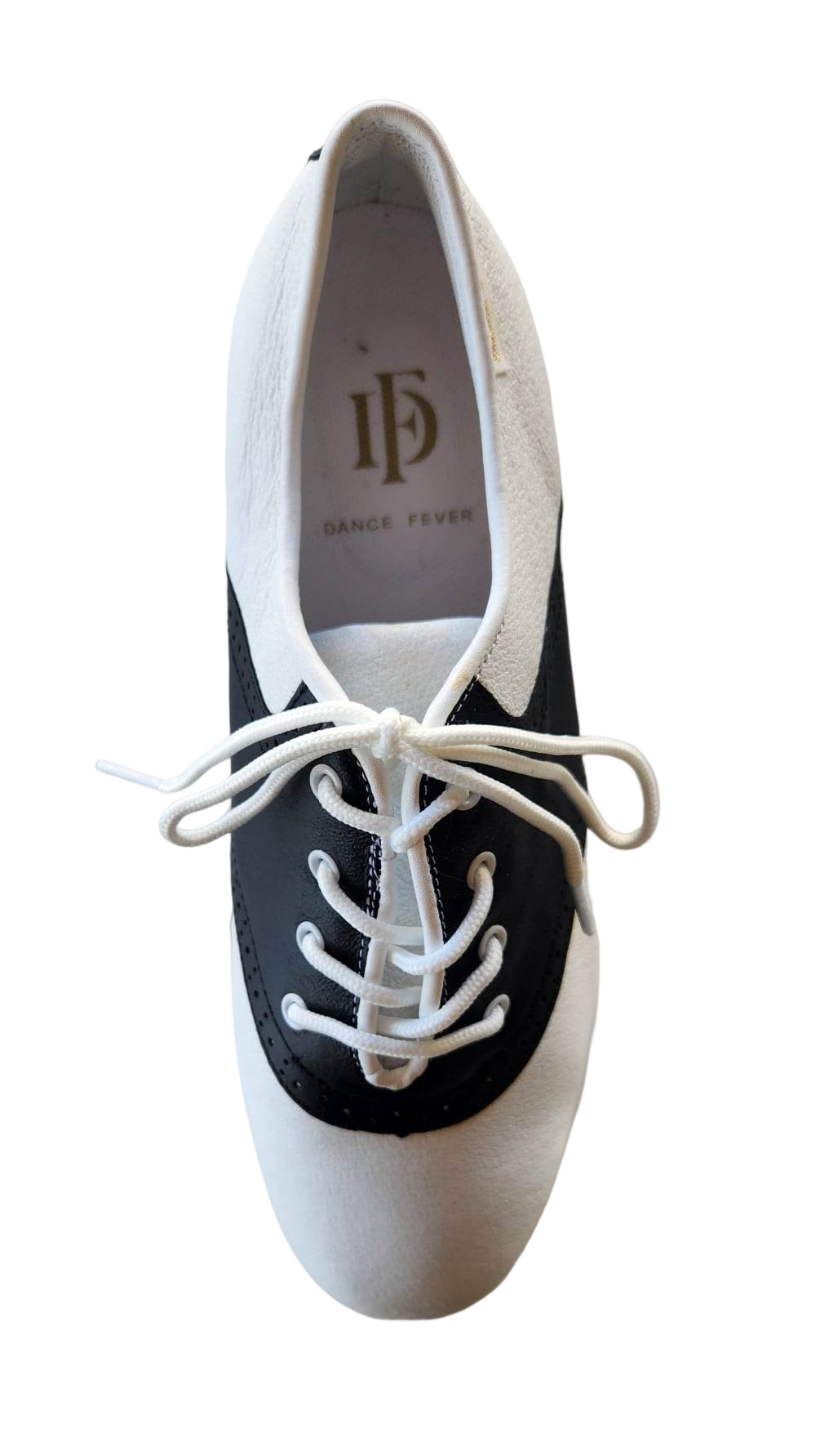 7818-1 Dance Fever Men's Saddle Lace-Up - Black/White