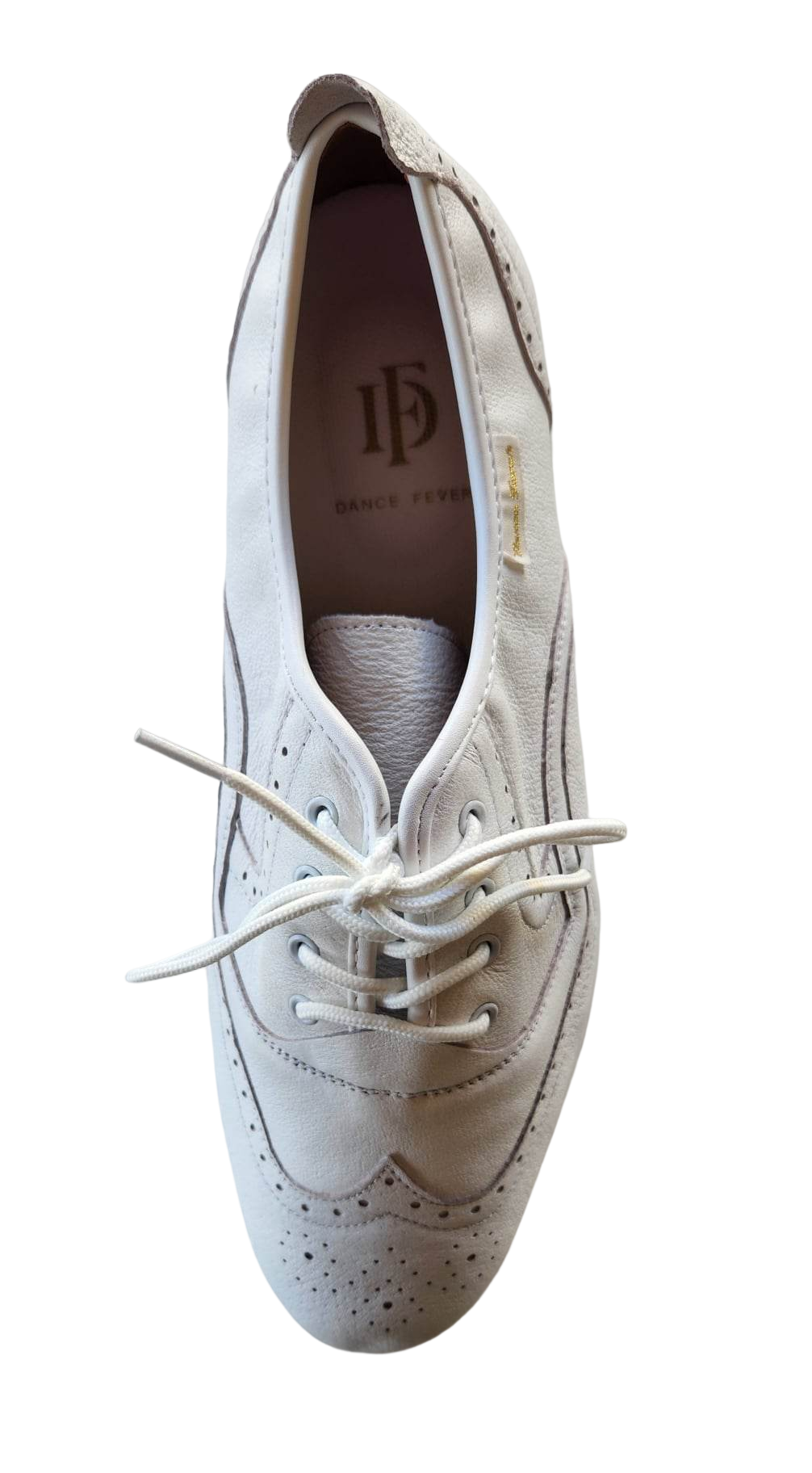 7817W - Dance Fever Men's Wing-Tip Lace-Up - All White